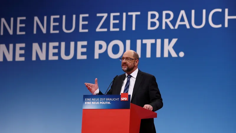 Martin Schulz na stranickém sjezdu
