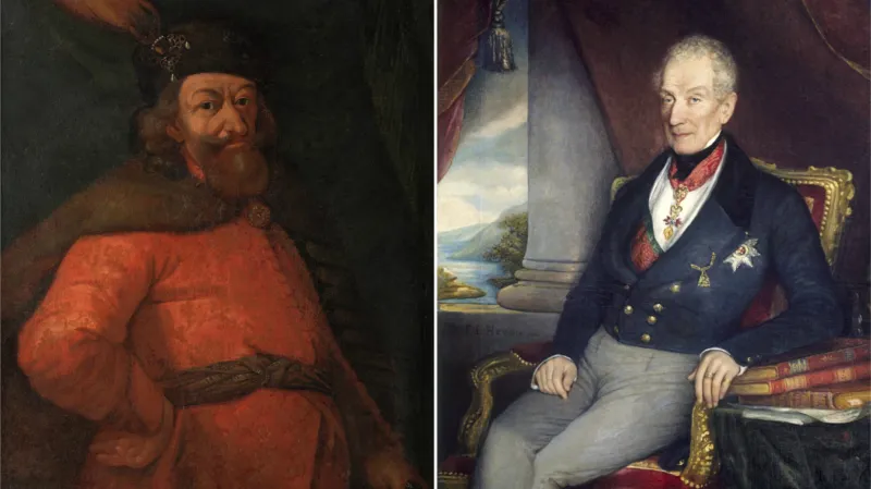 Heřman Černín z Chudenic a Klement Václav Metternich