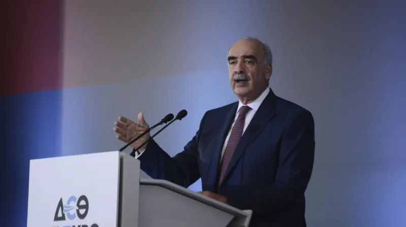 Lídr Nové demokracie Evangelos Meimirakis - hlavní Tsiprasův konkurent