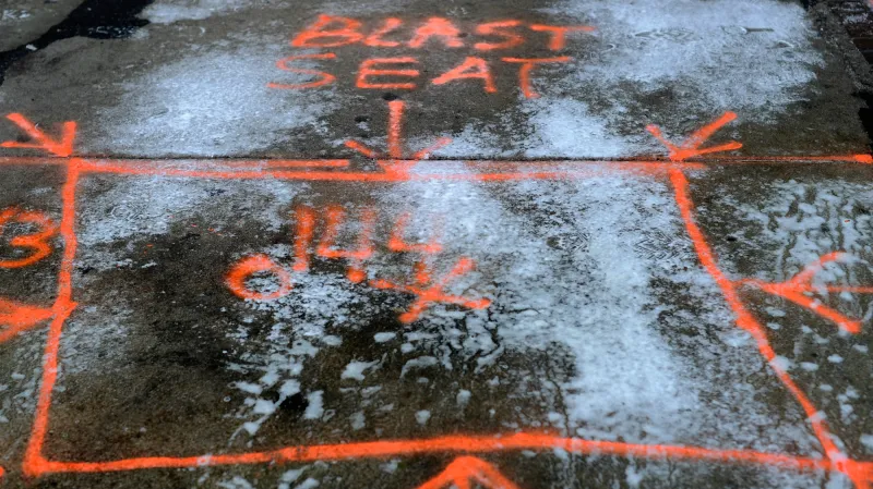 Místo výbuchu v Bostonu