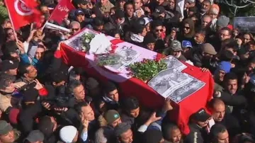 Pohřeb opozičníka Bilajdy v Tunisku