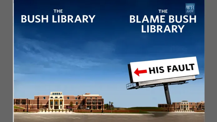 Obama si dělal legraci i z Bushovy prezidentské knihovny