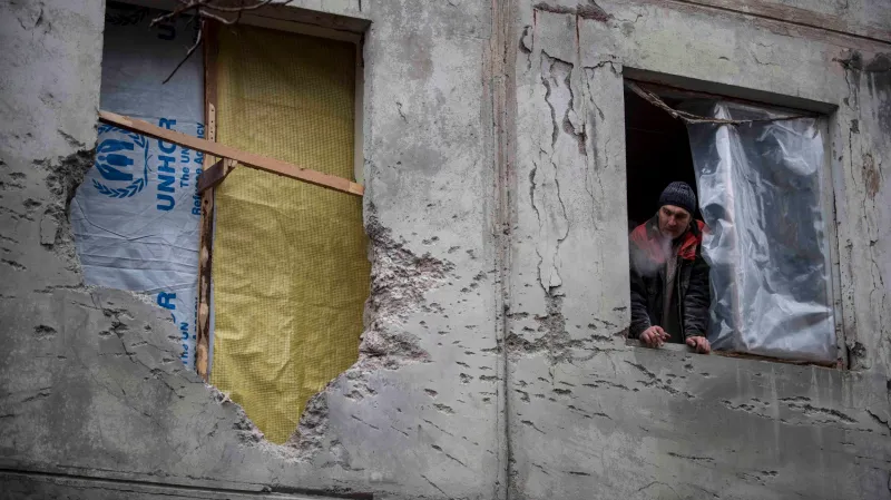 Zničený dům v ukrajinském Mariupolu