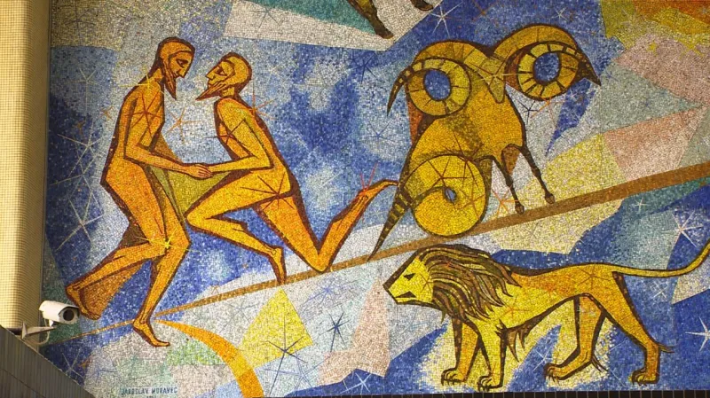 Mozaika na pardubickém nádraží