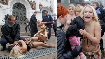 Protest ukrajinské skupiny Femen