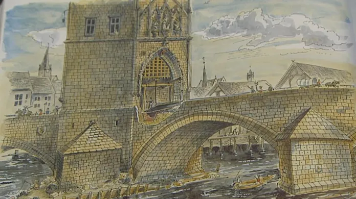 Karlův most na dobovém zobrazení