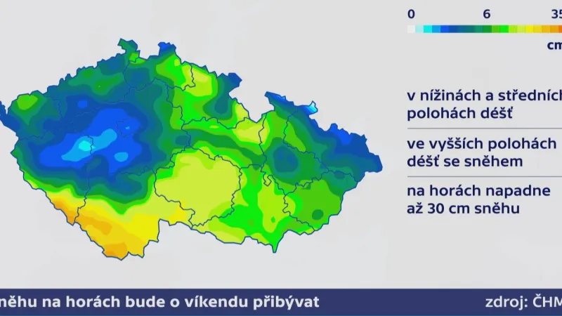 Sněhu na horách bude přibývat