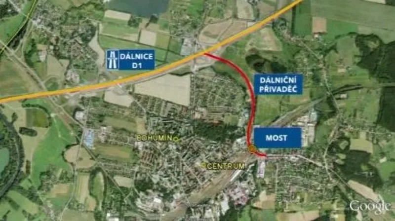 Přivaděč na mapě