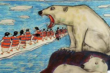 Už jsme doma na severu. Uprchlíky tam nesou ledové kry