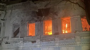 Knihovna v ukrajinském městě Novhorod-Siverskyj (13. 3. 2026)