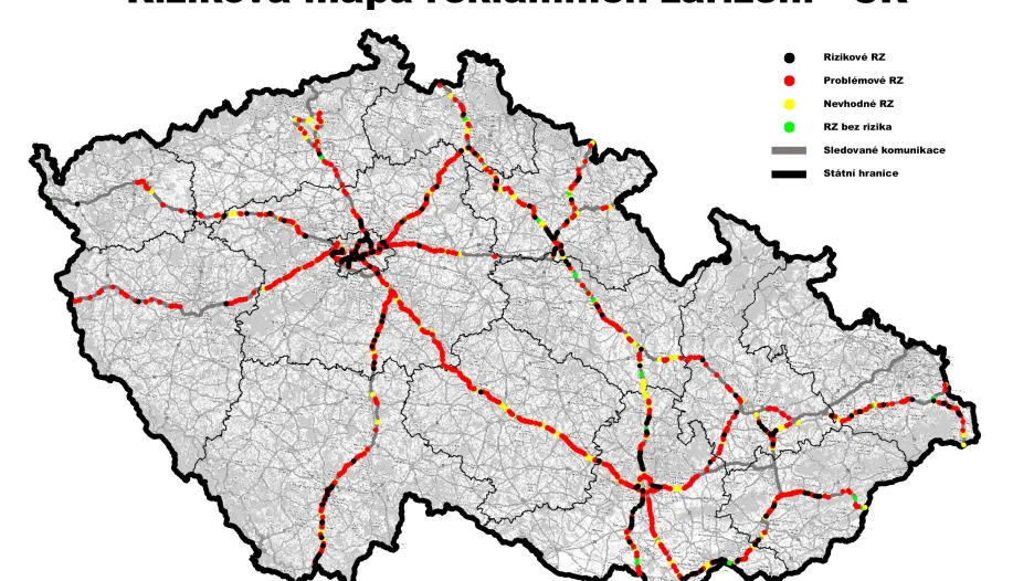 Mapa rizikových reklamních zařízení