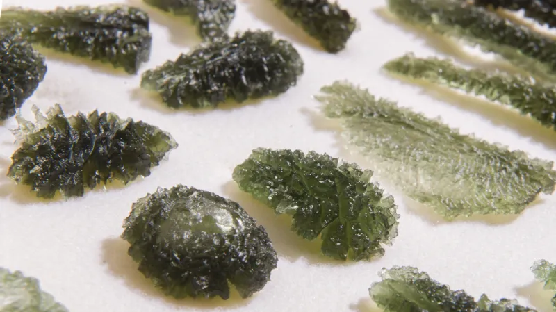 Z muzea vltavínů v Českém Krumlově. I v tomto městě se bude film natáčet.