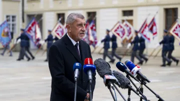 Andrej Babiš po jednání na Hradě