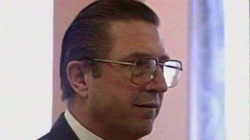 Alojz Lorenc na archivní záběru ze soudního líčení