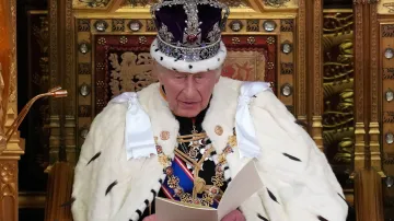 Král Karel pronesl projev před britským parlamentem