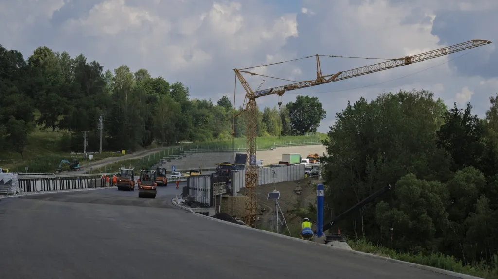 Výstavba příhraničního úseku dálnice D3 u Dolního Dvořiště, 2. července 2026