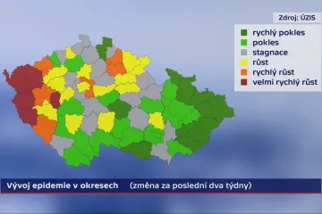 Počty nakažených rychle rostou i v jiných okresech, než které vláda zavřela