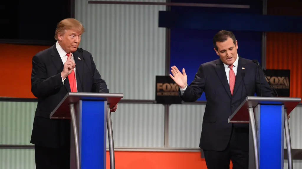 Republikánští kandidáti na úřad prezidenta USA: Donald Trump a Ted Cruz