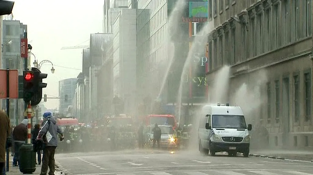 Protest belgických hasičů
