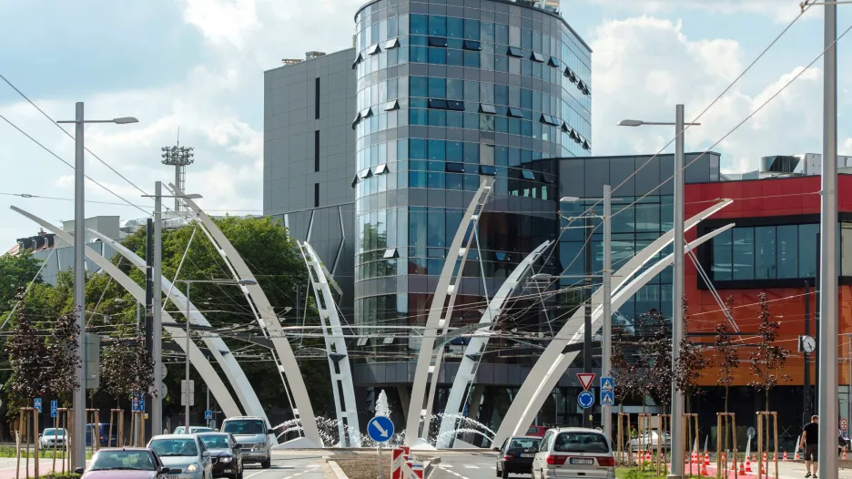 Křižovatka v Hradci Králové