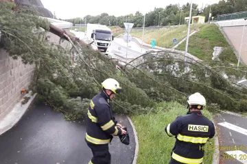 Prudké bouřky rozvodnily řeky, Brzina na Příbramsku dosáhla stupně ohrožení