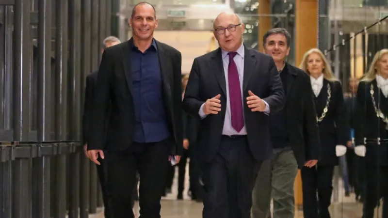 Varufakis a francouzský ministr Michel Sapin