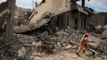 Dům zničený při jednom z izraelských úderů na jihu Libanonu