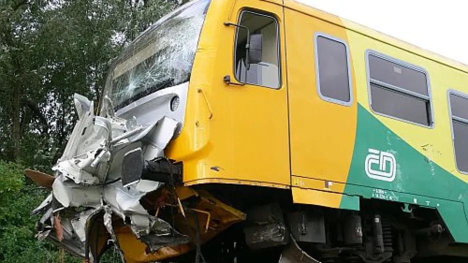 Vlak po nehodě