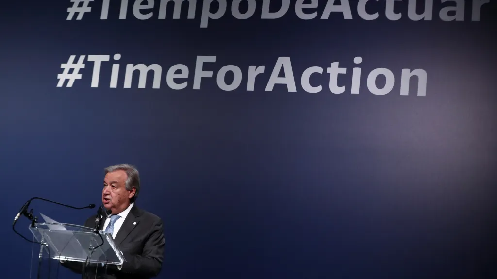 Generální tajemník OSN Antonio Guterres v Madridu