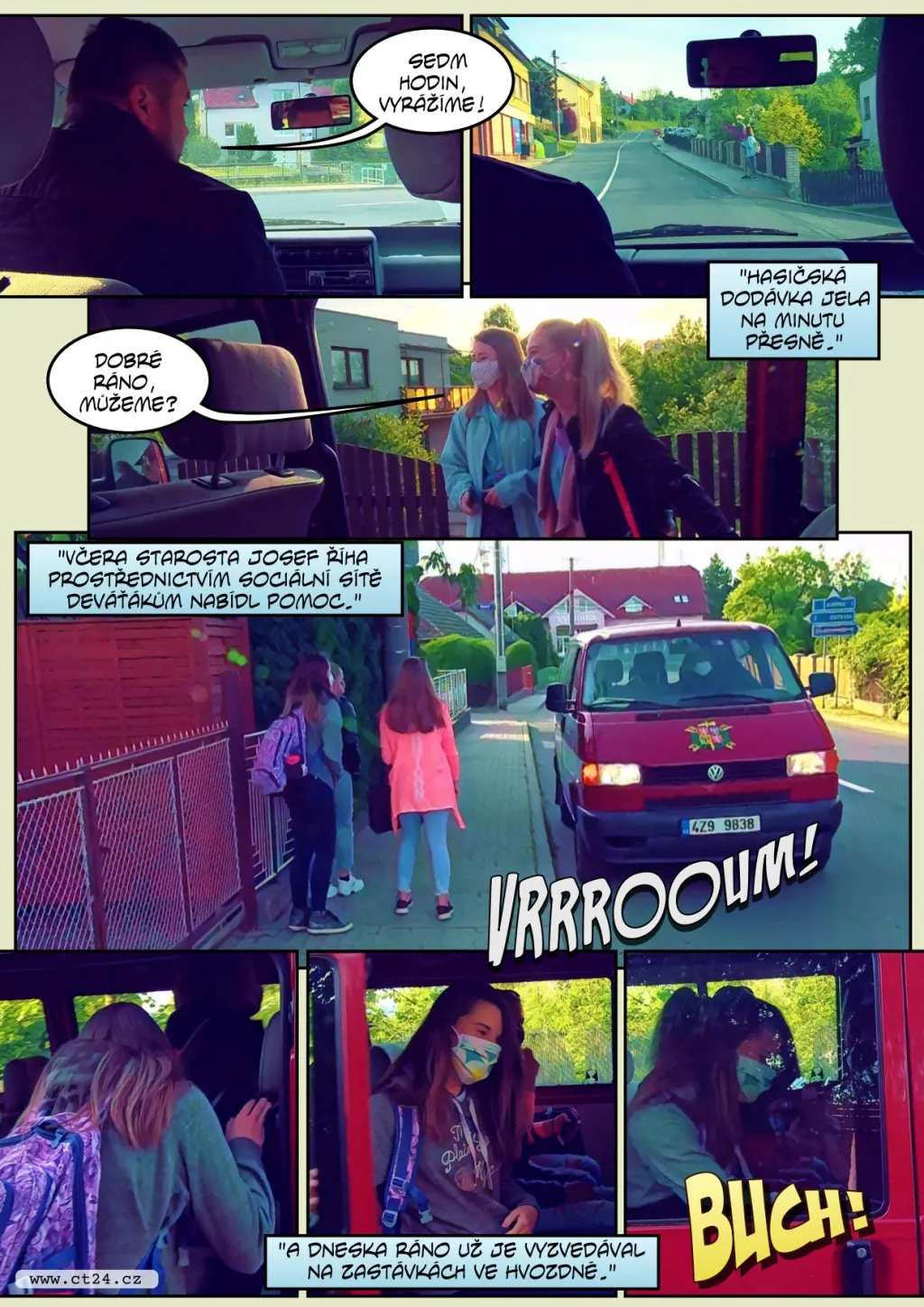 Starosta rozváží děti do škol