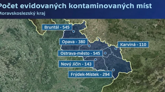 Kontaminovaná místa v Moravskoslezském kraji