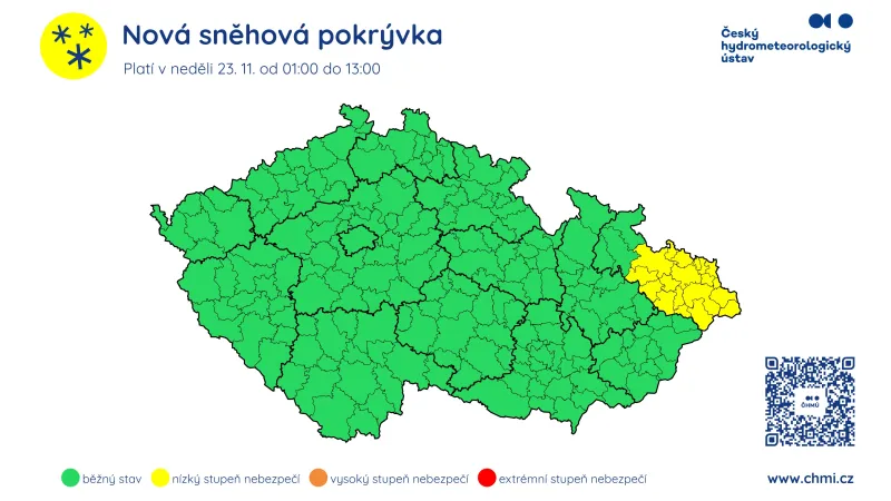 Výstraha meteorologů před sněžením