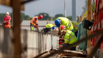 Opravy mostů Rudné ulice v Ostravě