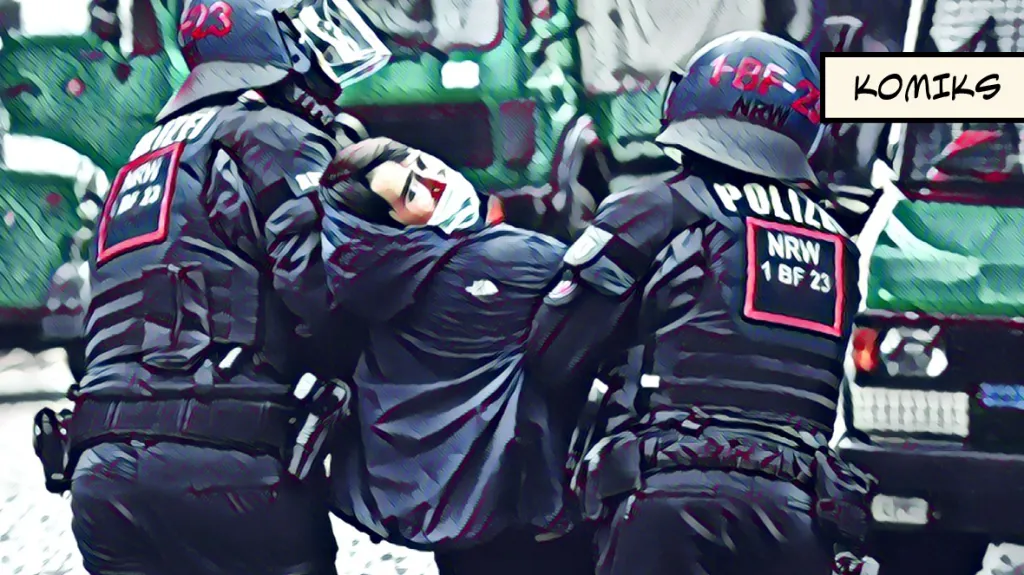 Velký policejní zátah na německý squat. S vyklízením doupěte levicových extrémistů pomáhali i horolezci