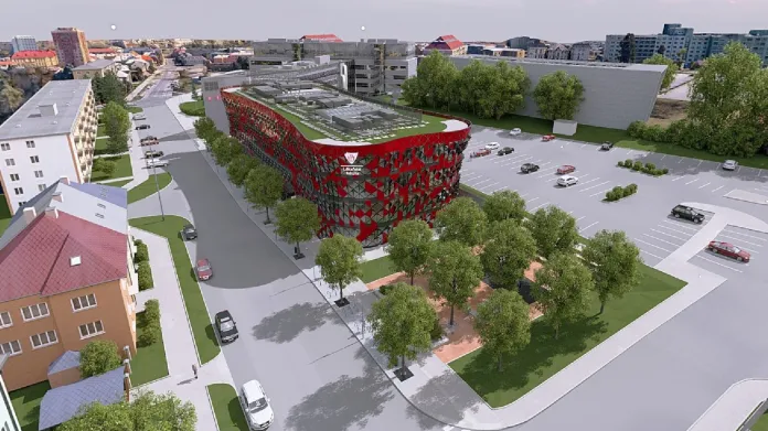 Vizualizace nové budovy Univerzity Palackého v Olomouci