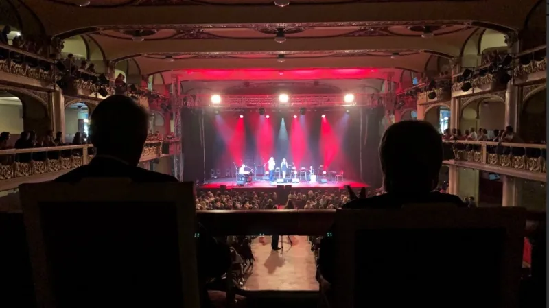 Prezidentský pár na koncertě Daniela Hůlky