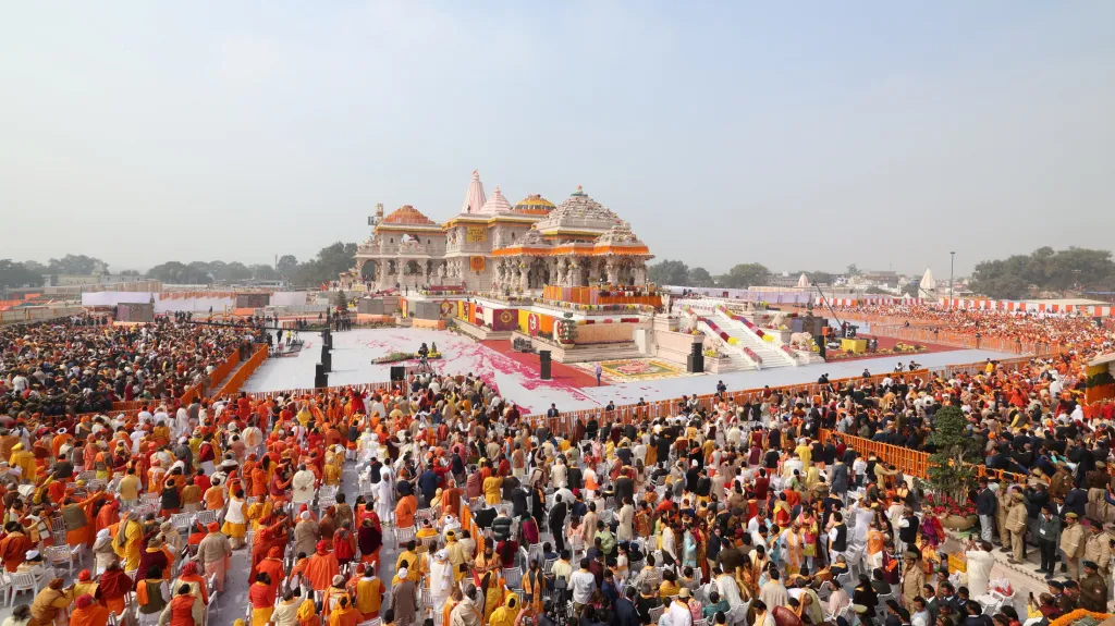 V Indii byl otevřen velký chrám hinduistického boha Rámy ve městě Ajódhji