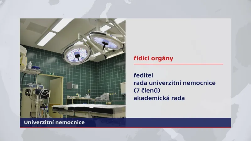 Řídící orgány univerzitní nemocnice