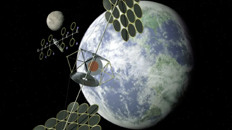 Vizualizace vesmírné solární elektrárny