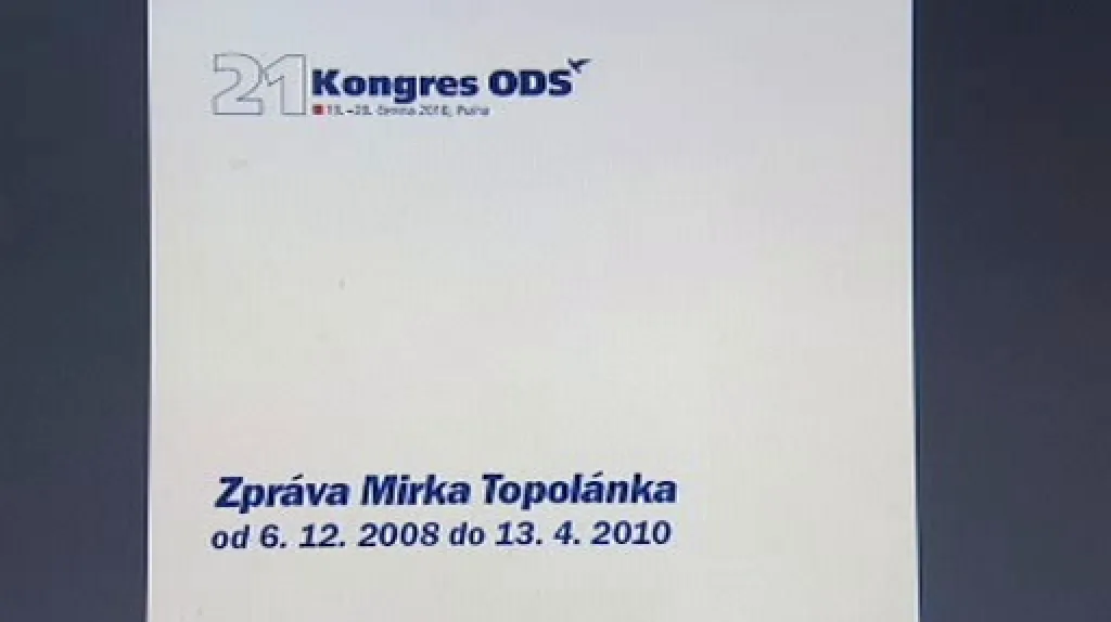 Zpráva Mirka Topolánka