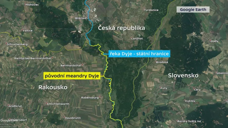 Původní meandry na Dyji