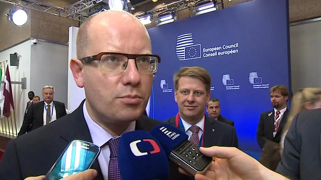 Bohuslav Sobotka po příjezdu na summit EU