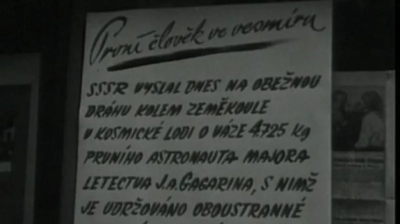 Z dobového rozhlasu o letu Gagarina
