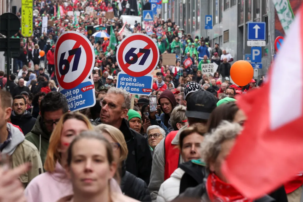 Celostátní stávka v Belgii