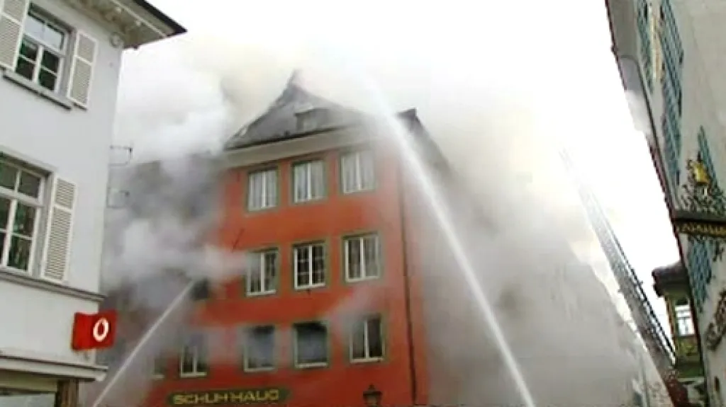 Požár v Husově ulici v Kostnici