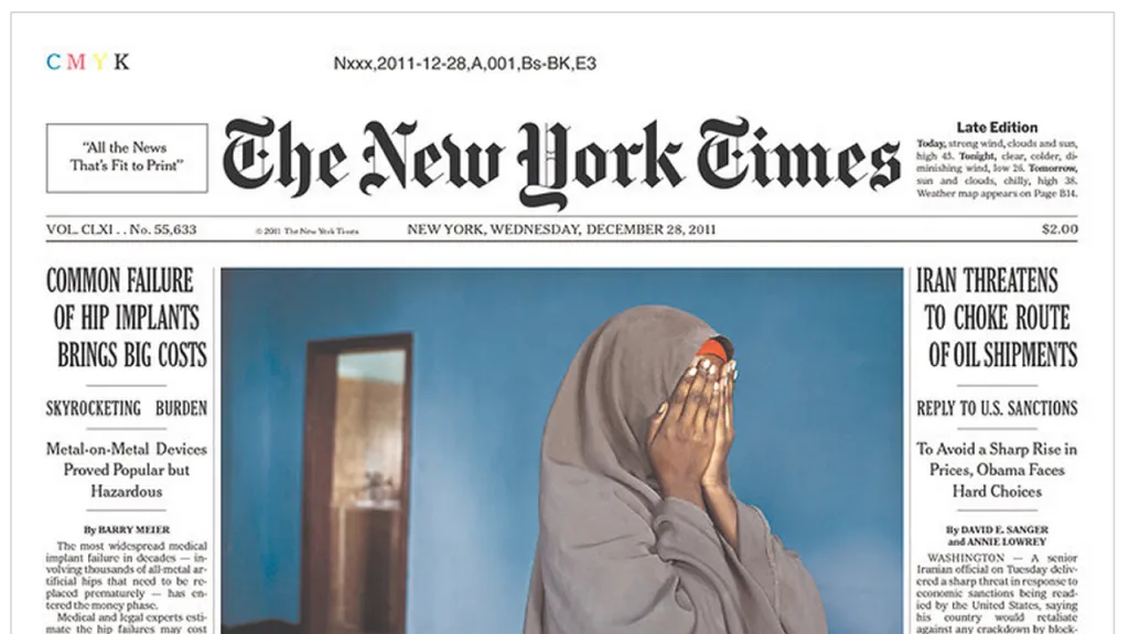 New York Times z 28. prosince 2011
