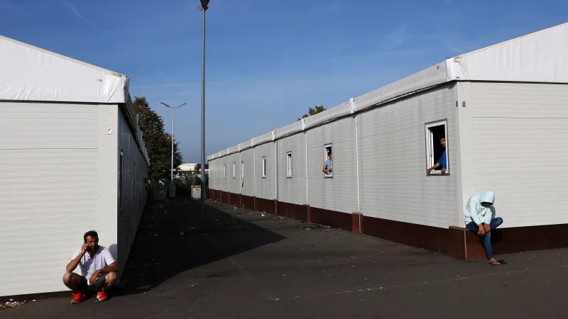 Přijímací centrum pro běžence v německém Giessenu