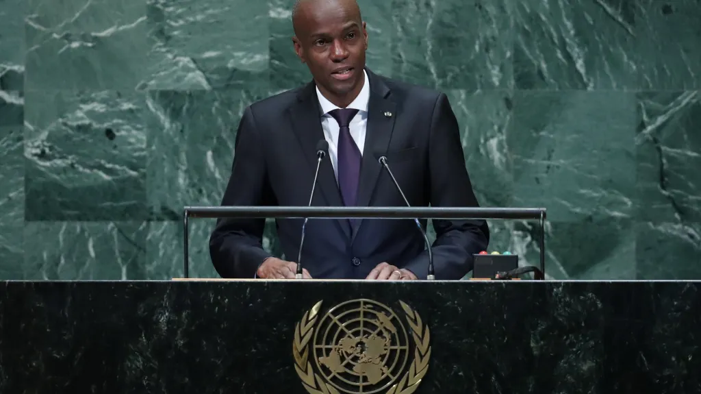 Zavražděný haitský prezident Jovenel Moïse na snímku z roku 2018