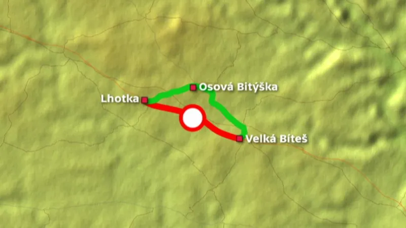 Uzavírka dálnice D1 mezi Lhotkou a Velkou Bítěší