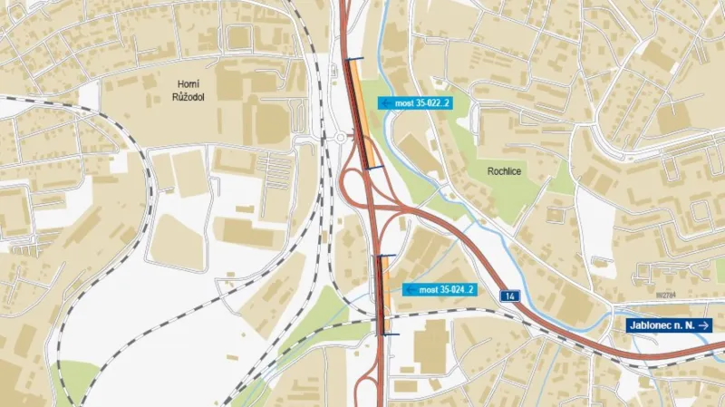 Mosty na I/35 v Liberci